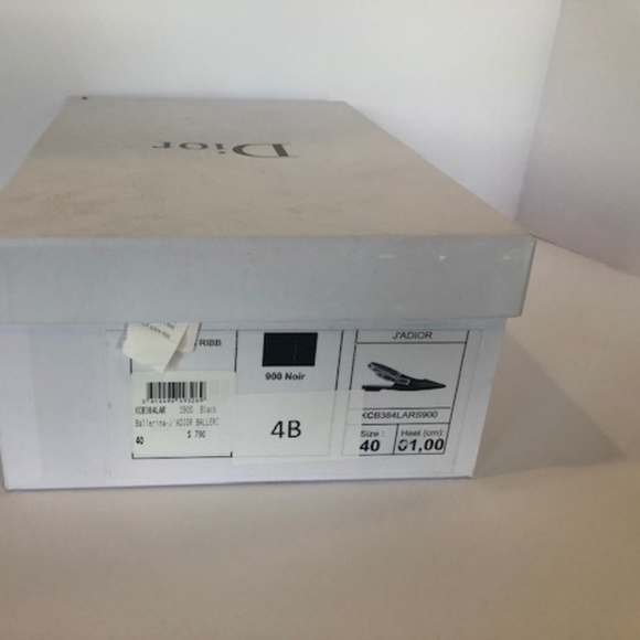 J'ADIOR Signature Black Leather Flats - Picture 5 of 6